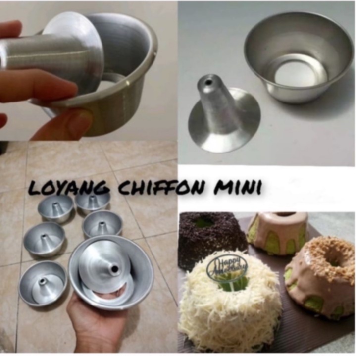 Loyang Chiffon Mini Press Bongkar Pasang Alumunium Tebal / Diameter 8,10,12 cm