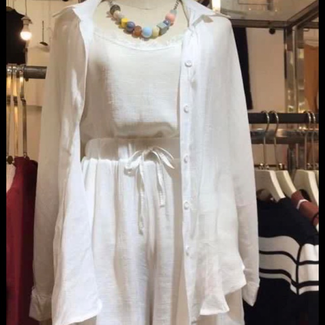 Blazer set white putih