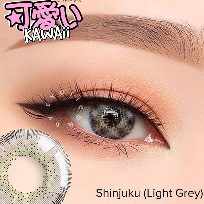 Softlens MINUS Kawaii Sinjuku Exoticon Light Grey X2 Asakusa Blue Lensa Kontak