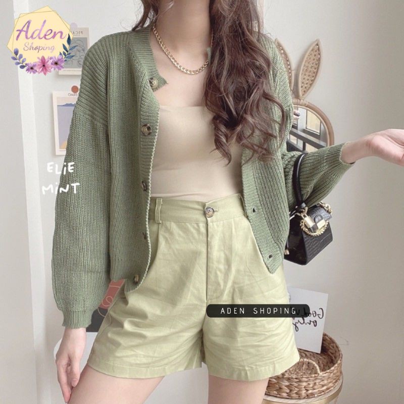 Cardy Ceiline Export Tebal Kerah Bulat Cardigan Rajut Premium Kancing