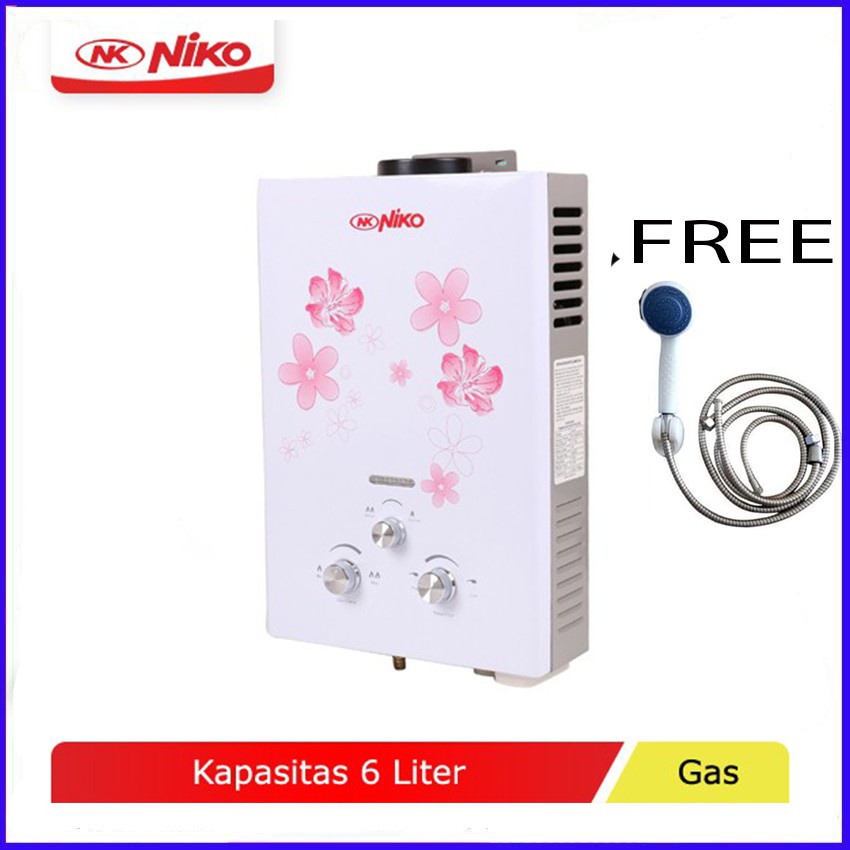 Niko Water Heater Gas Pemanas Air Mandi Gas 6 Liter NK 6 LN