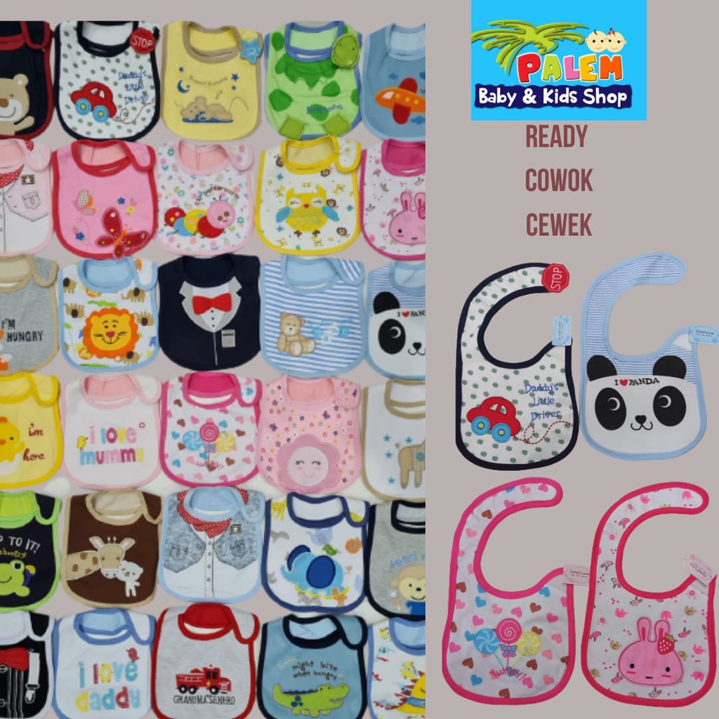 celemek kain bayi / bib liur bayi / tatakan liur bayi/ sleber bayi