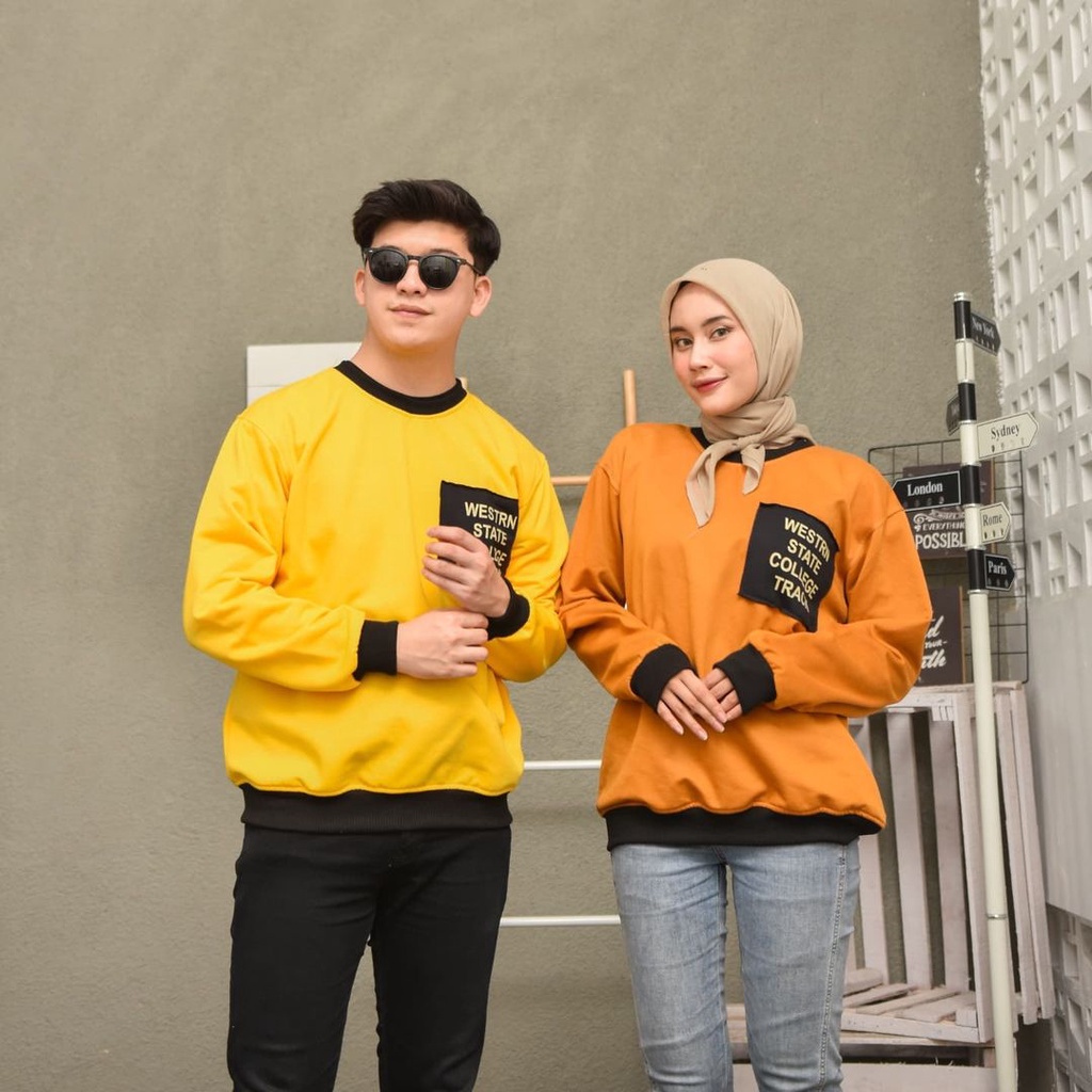 Primadona Sweatshirt Western Stage Collage Sweater Unisex Model Terbaru