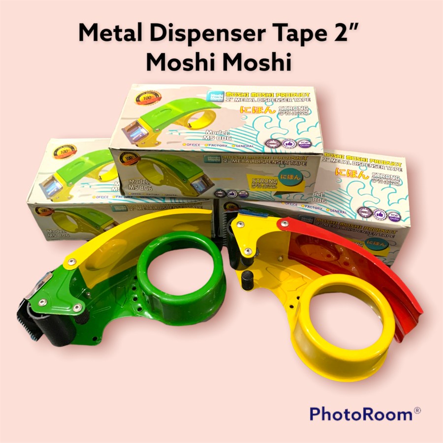 

Tempat Lakban / Tape Dispenser / Roll Lakban Moshi Moshi Besi