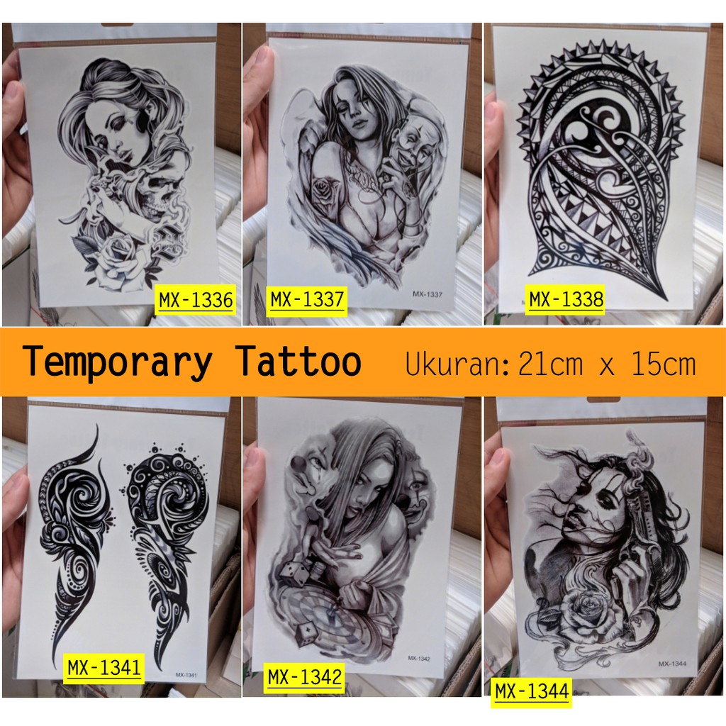 Temporary Tatoo Lengan 3d Arm Tato Temporer Sementara Kualitas Premium Import Hot Body Art Fashion