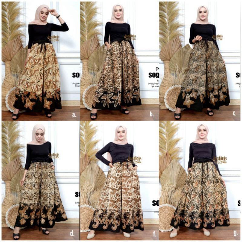 PALAZZO CELANA ROK BATIK SOGAN CAP