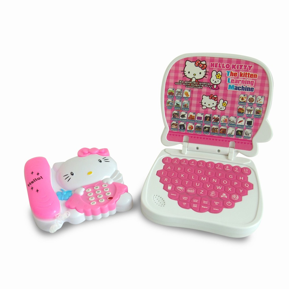 Mainan Telepon dan Laptop Hello Kitty Learning Machine Hello Kitty 6004E