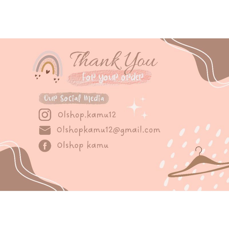 

JASA BIKIN THANK YOU CARD UNTUK ORDERAN DI ONLINE SHOP