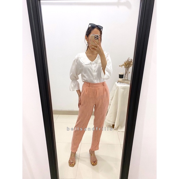 SURIL Office Knit Pants / Celana Bahan Kantor / Celana Formal Wanita Korea / Loose Knit Pants 1015