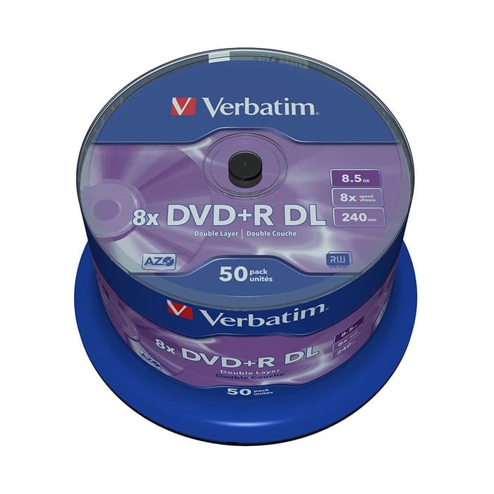 Verbatim DL Matt Silver DVD+R 8x 43758 50 pack