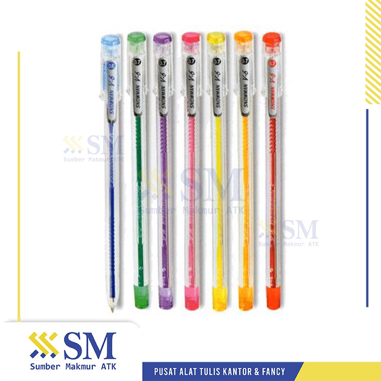 

(PAK) PULPEN / BALLPOINT SNOWMAN V6 HITAM ISI 12 PCS