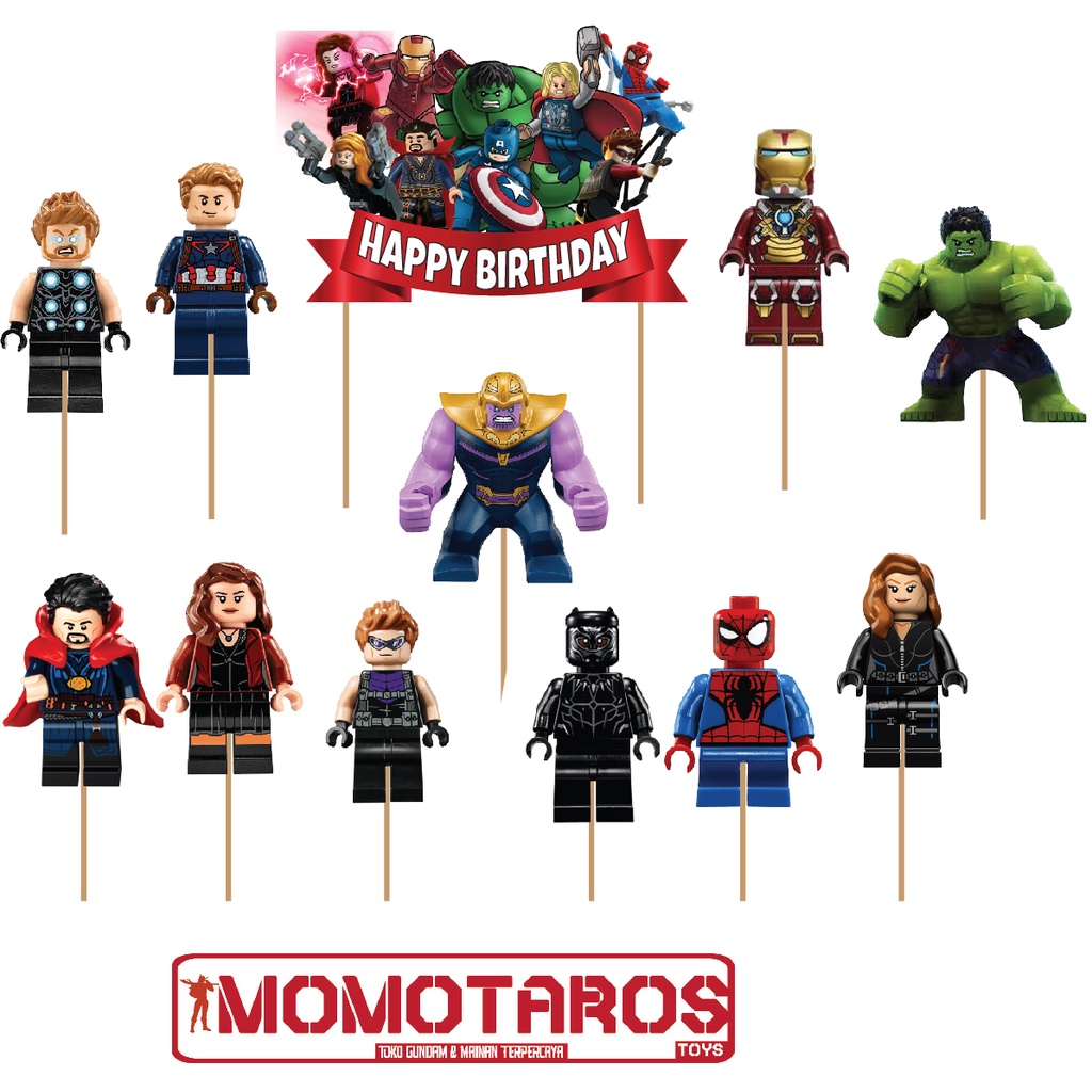 Topper cake Lego Avengers set