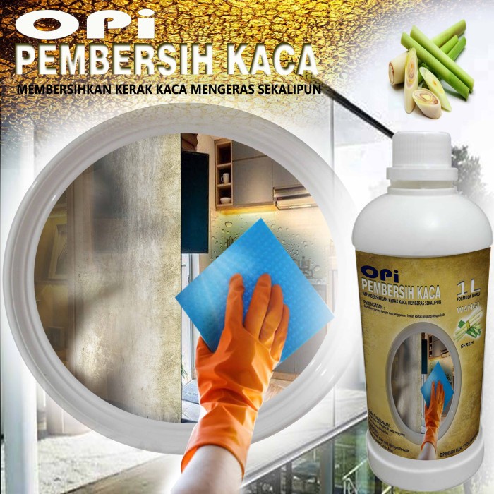 Pembersih Kaca 1 Liter wangi Sereh dan varian lainnyaFormula Baru pilihan wangi Produk OPI baru Suplayer terpercaya sudah ada izin edar resmi by Oke sabun suplayer