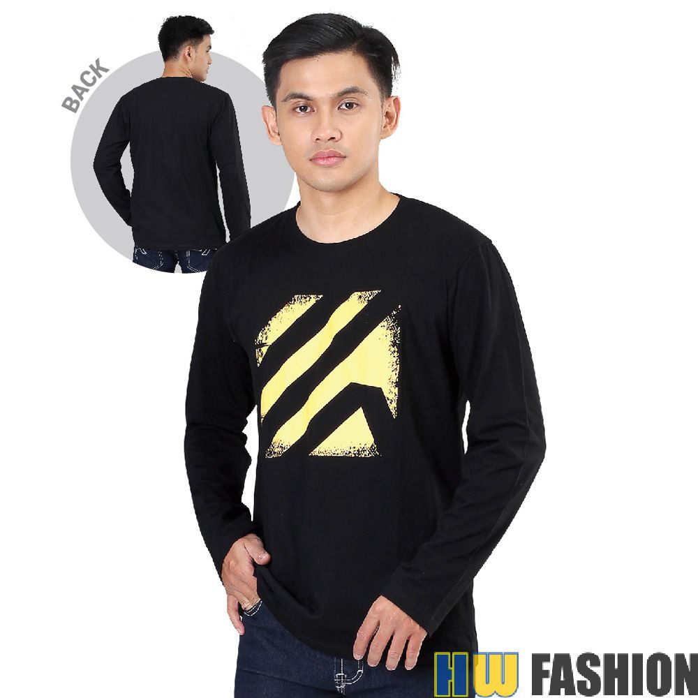 Kuzatura - KZR 753 Kaos Lengan Panjang Pria Hitam murah original cibaduyut keren