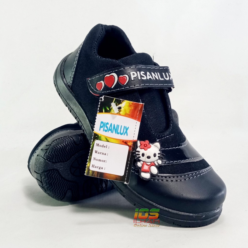 Sepatu Sneakers Anak Perempuan Pisanlux P06 Size 26-35 Hitam