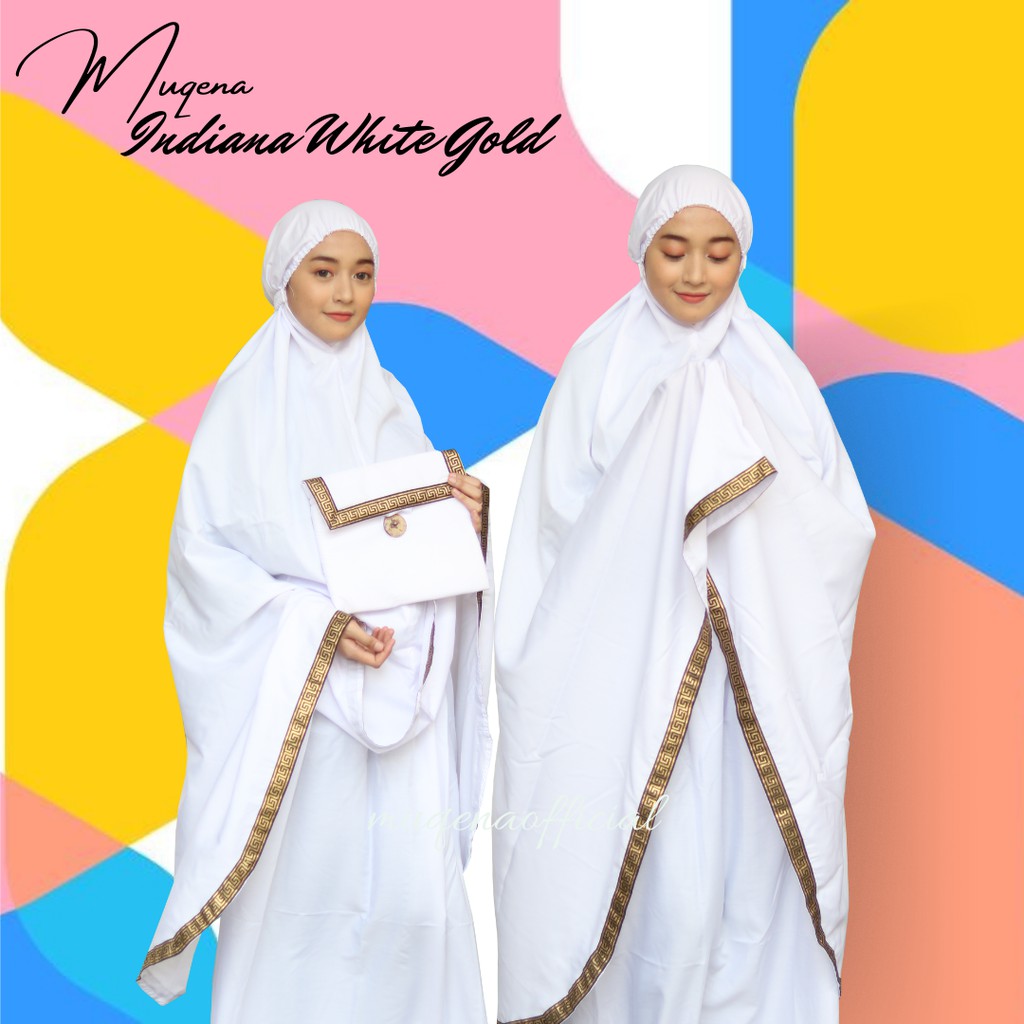 Mukena dewasa terbaru 2021 jumbo murah terusan putih sakeena rayon
