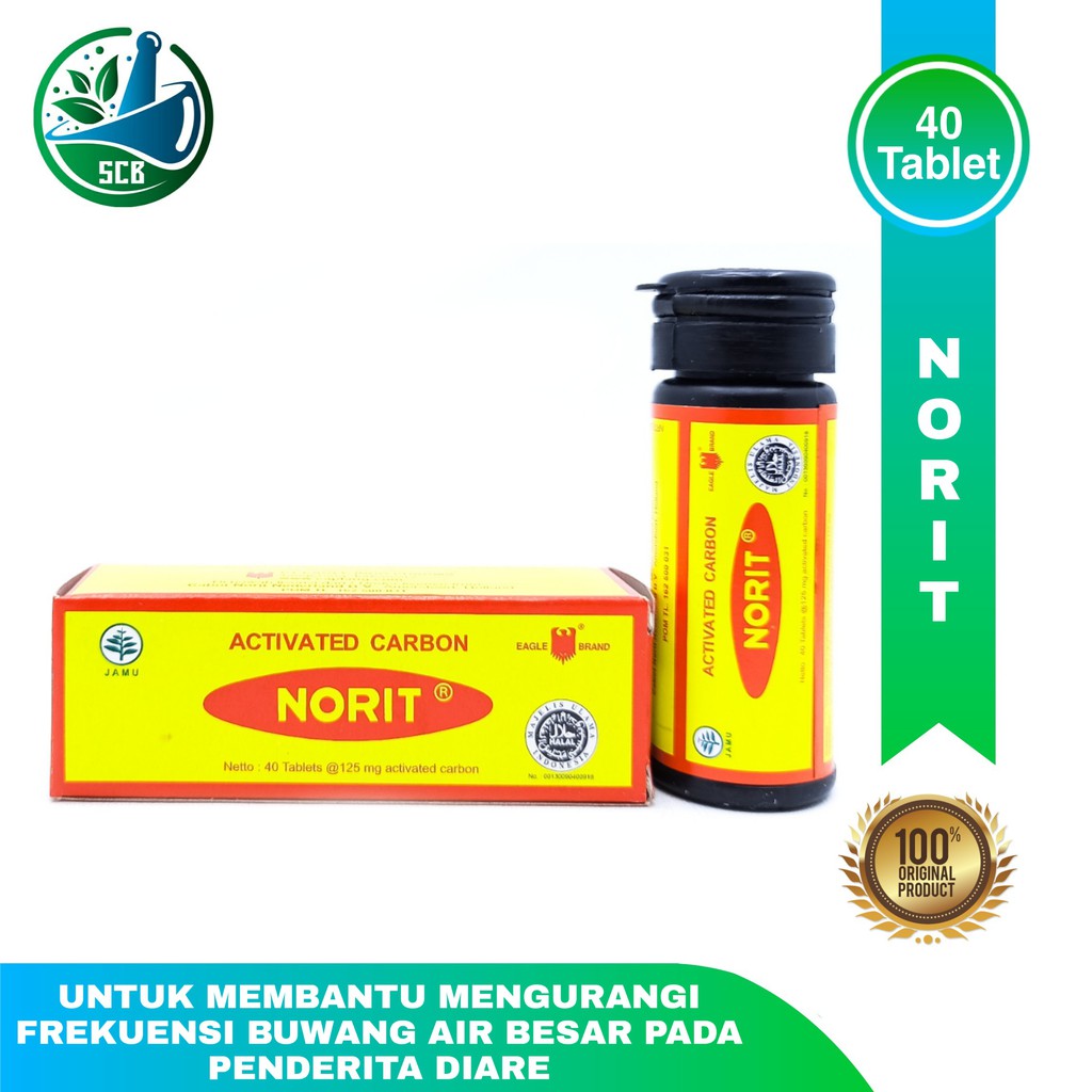 Norit Cap Lang / Karbon Aktif - Obat Diare,Perut Kembung, Keracunan Makanan