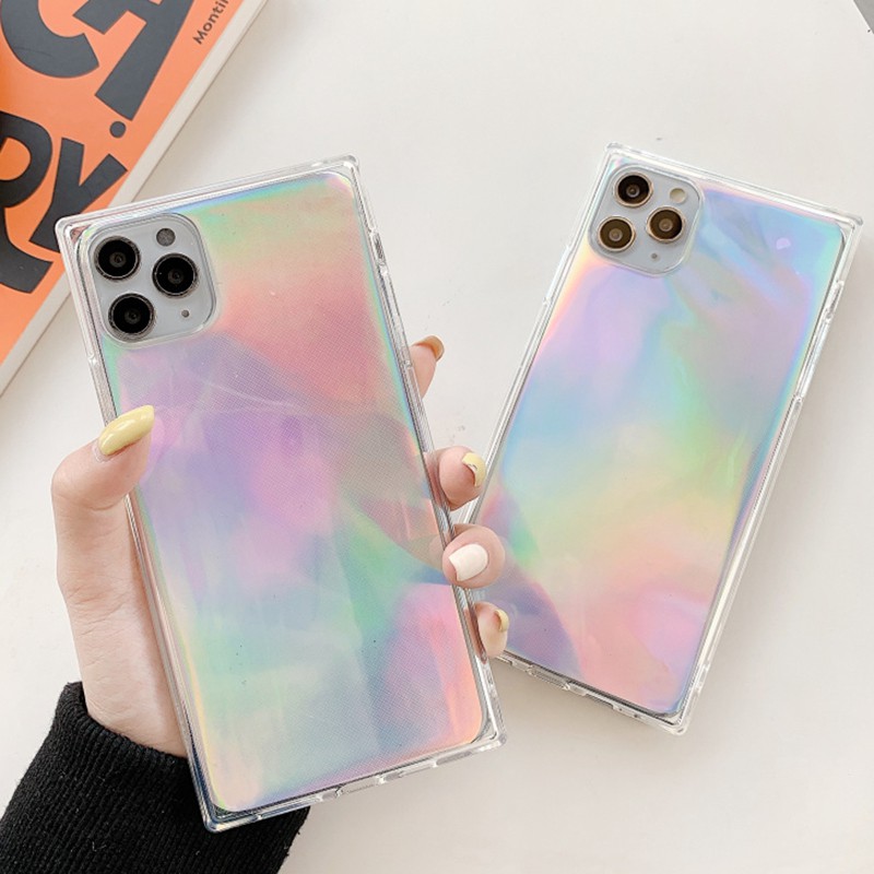 Soft Case Tpu Transparan Bentuk Kotak Untuk Iphone 11 Pro