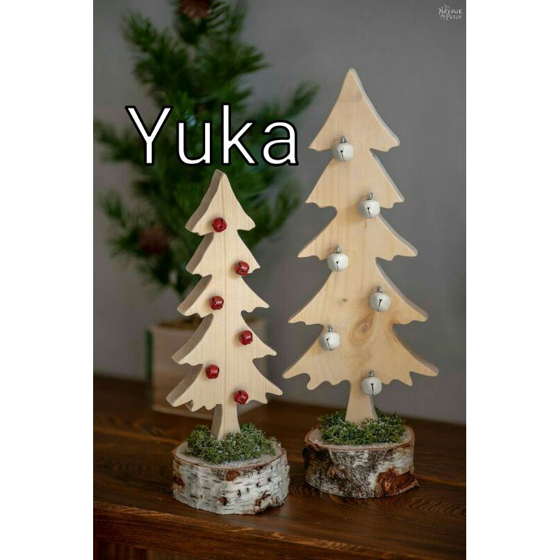 pohon natal kayu / hiasan natal