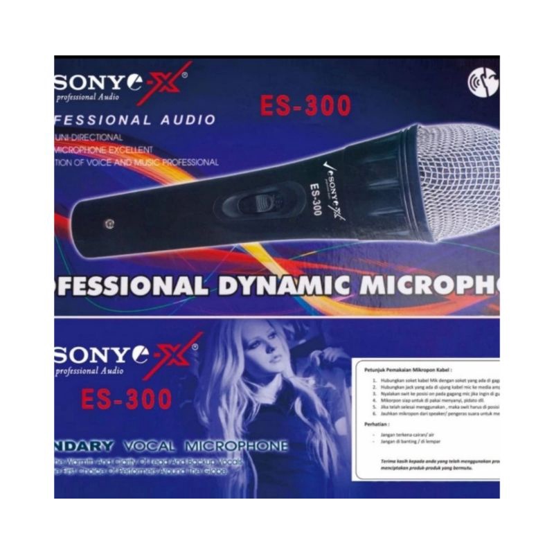 Mic SONY ES300 Microphone SONY karaoke Mic kabel