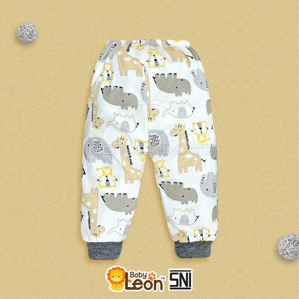 DS-115 1Pcs Celana Panjang (Ukuran S,M,L) ZOO SERIES BABY LEON COTTON Double Knit Celana Panjang Anak Bayi Newborn Celana Diaper Celana Popok Celana Panjang Harian Anak Bayi Celana Anak