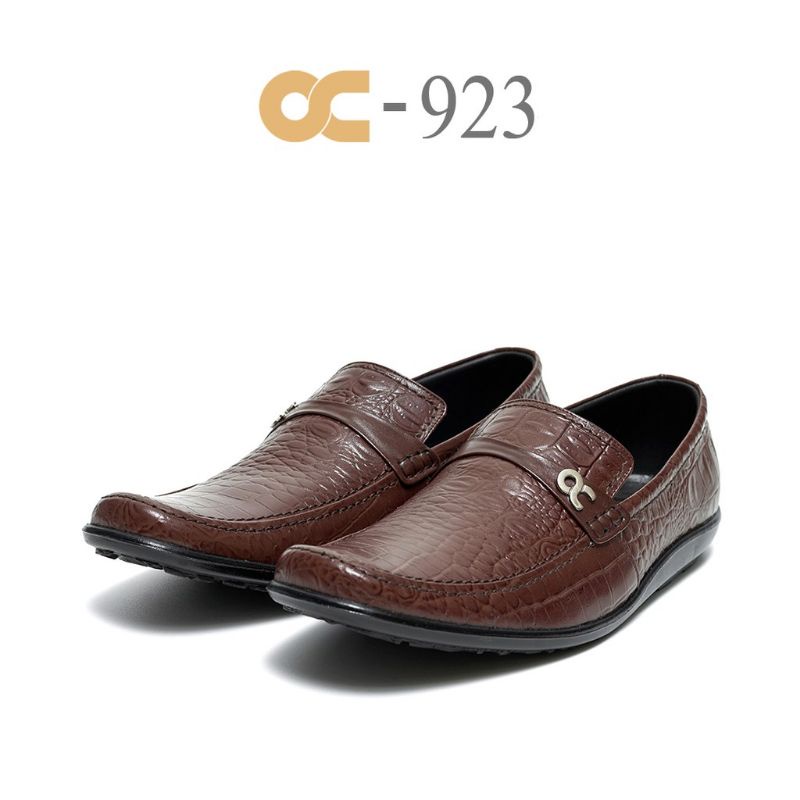 SEPATU KULIT PREMIUM SLIP ON CASUAL PRIA MODEL PANSUS CORAK KULIT BUAYA SIMPLE KEREN TERBARU KEKINIA