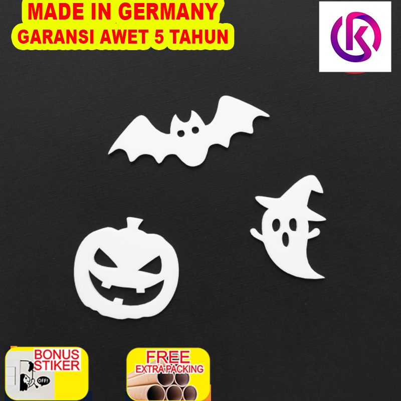 

Grosir Tag Dekorasi Akrilik Halloween / Kue - PUMPKIN GHOST BAT - PUTIH