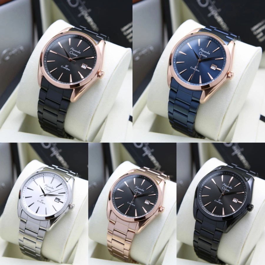 Jam Tangan Pria Alexandre Christie AC8658 Clasic Stainless Steel