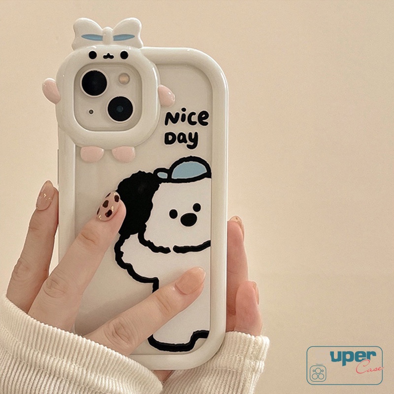 Case Motif Kartun Anjing 3D Untuk Vivo Y16 Y15s Y35 Y22 Y12 Y21 Y20 Y15 Y15A Y21S Y11 Y33S Y30 Y01 Y20s Y12i Y17 Y12s Y55 Y21A Y91C Y51 Y31 Y51A Y53S Y91 Y02s V23 V23E