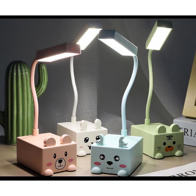 Lampu Meja Belajar LED Karakter Cas