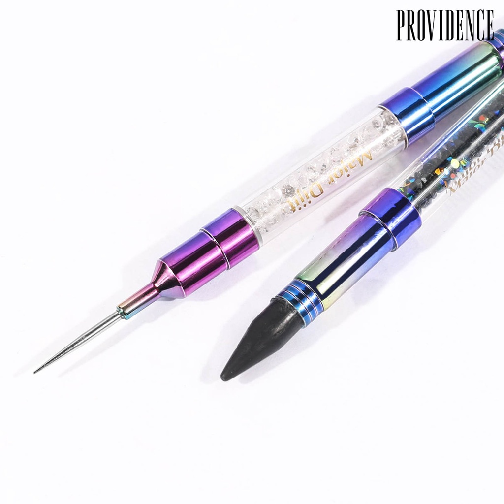 Providence Double Head Nail Dotting Pen Colorful Electroplating Acrylic Nail Art Rhinestone Picker Wax Pencil for Female