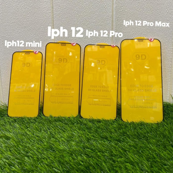 9D IPHONE 12 MINI/12 PRO/12 Pro MAX Tempered Glass 9D Full screen/full cover anti gores kaca Iphone
