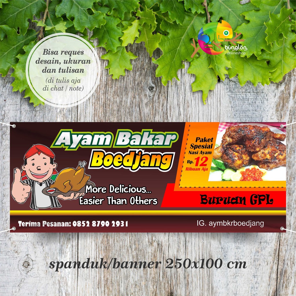 Spanduk, Banner Ayam Bakar