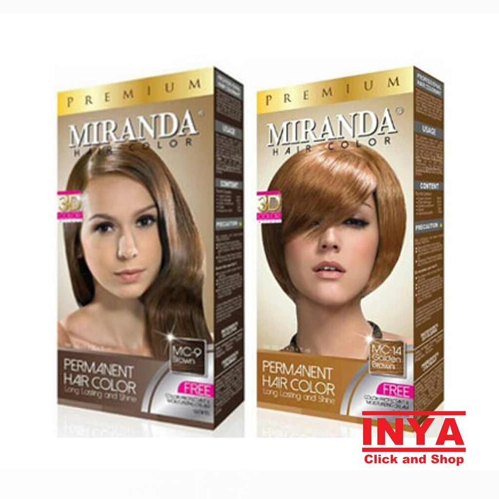 MIRANDA MC-14 GOLDEN BROWN LIQUID - Semir Rambut (30mlx2)+10ml - Pewarna Rambut