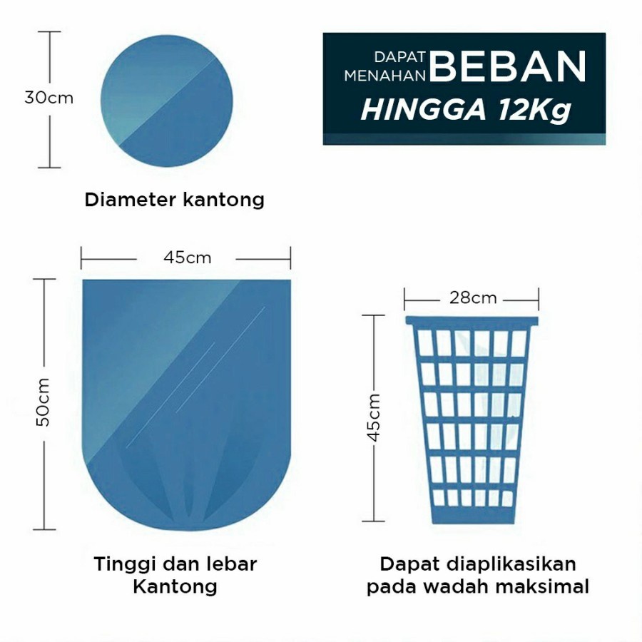 1 Pack Kantong Plastik Gulung Isi 100 Lembar / Kantong Sampah