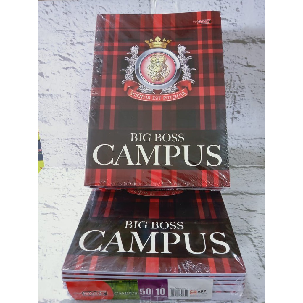 

buku tulis BIG BOSS CAMPUS isi 50 lembar harga jual perpak (10buku)