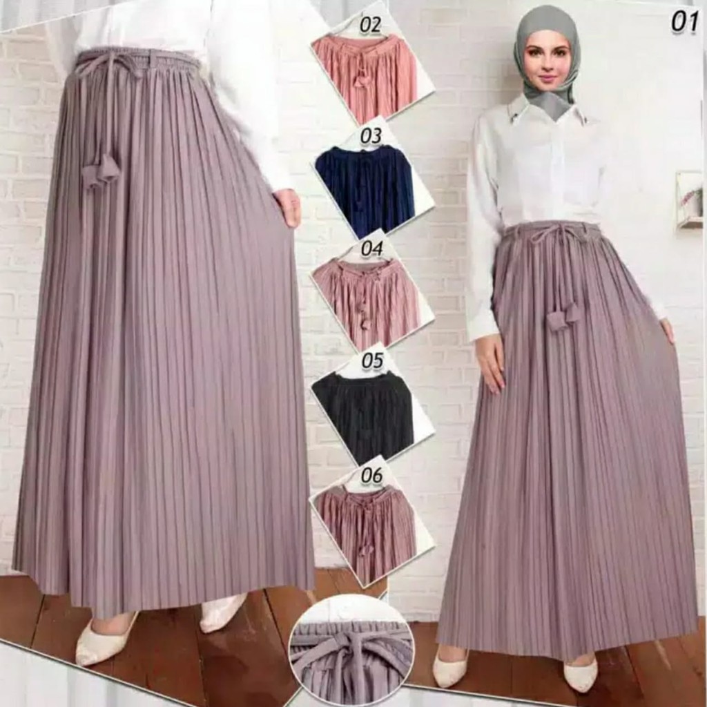 Rok Tali Lonceng Plisket Hyget Super (TEBAL)