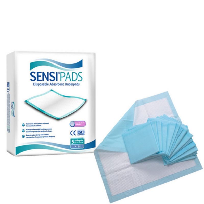 Sensi Underpad Ukuran L 60x90 cm Isi 10 Pcs/SensiPads Perlak Sekali Pakai