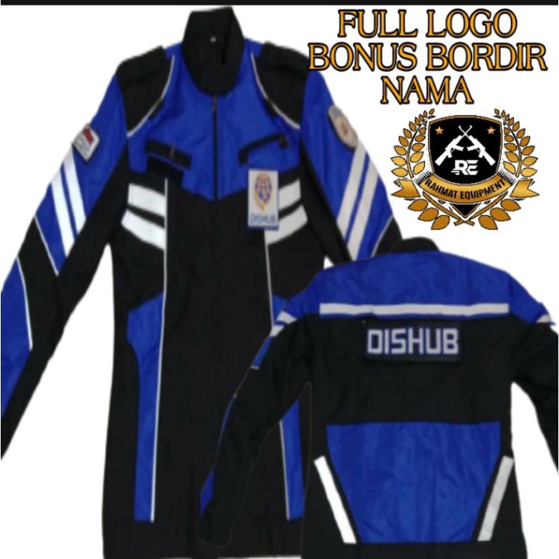 JAKET DISHUB BIRU COMBINASI HITAM JAKET DISHUB BIRU TERBARU