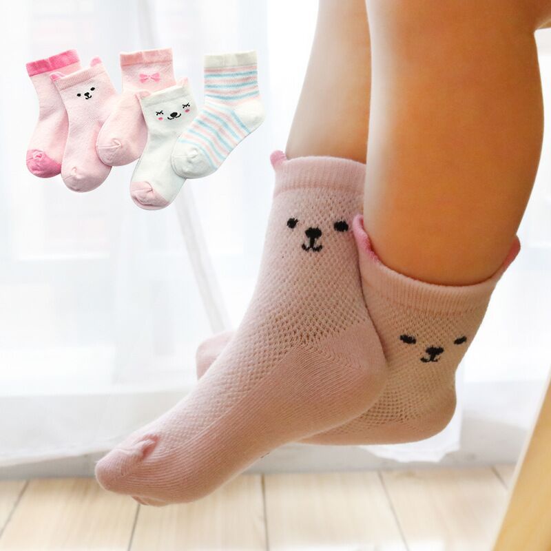 5 Pasang Kaos kaki bayi anak balita karakter bagus bahan berkualitas import bahan lembut - ercassia