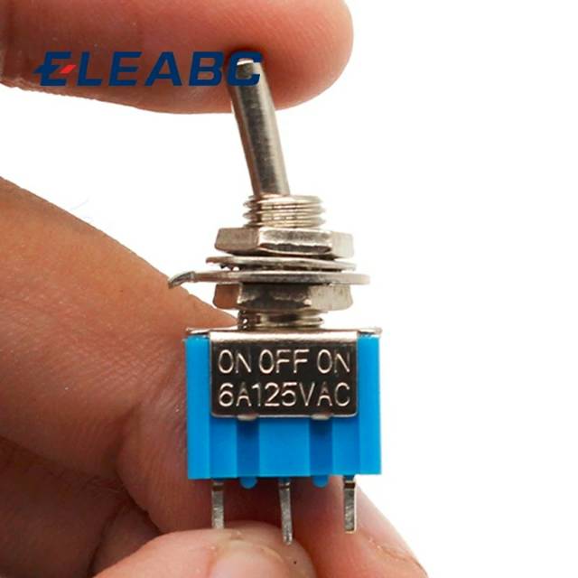 Saklar On-Off-On 3A250VAC Toggle Switch Baik kualitas Mini MTS-103 3-Pin SP3T