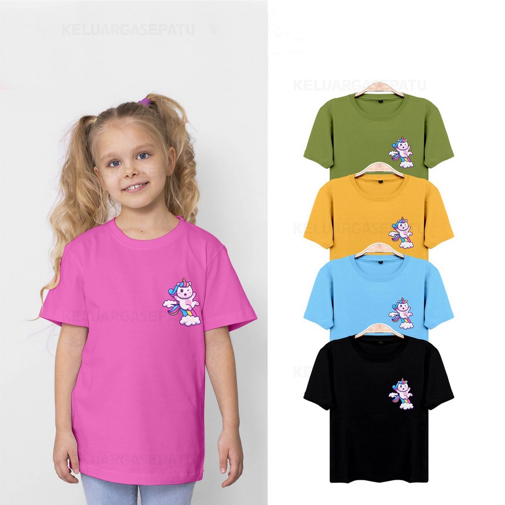 KAOS ANAK MOTIF SABLON Unicorn Kuda Poni Big Dream Usia 1-6thn ATASAN ANAK CEWE LUCU DAN KEREN