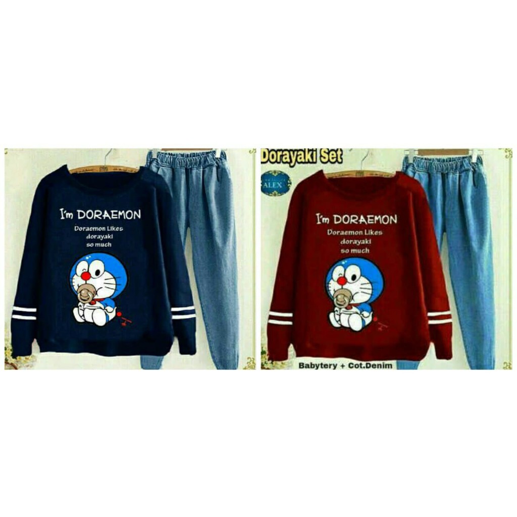 H ST DORAYAKI MS setlan baju training wanita celana dan H ST DORAYAKI MS setlan baju training wanita celana dan