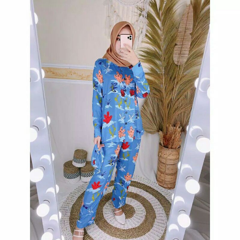 RB Piyama Cassandra Motif/Promo One Set/Fashion Muslimah