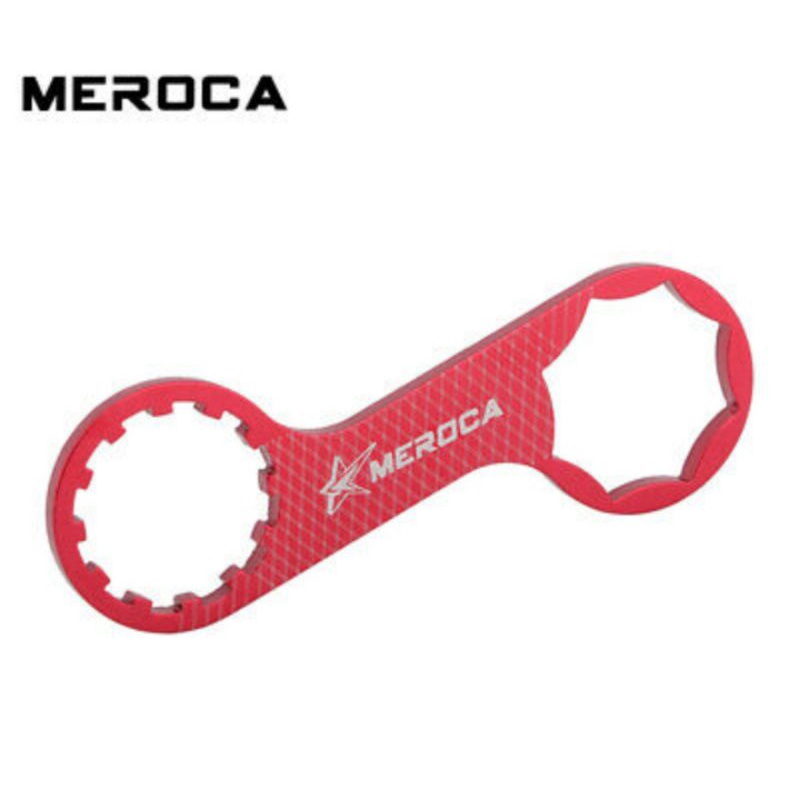 Meroca Kunci Fork SR Suntour XCM XCR XCT Kunci Fork RST Kunci Pembuka Fork Suntour Front Fork Shoulder Removal Tool Merah