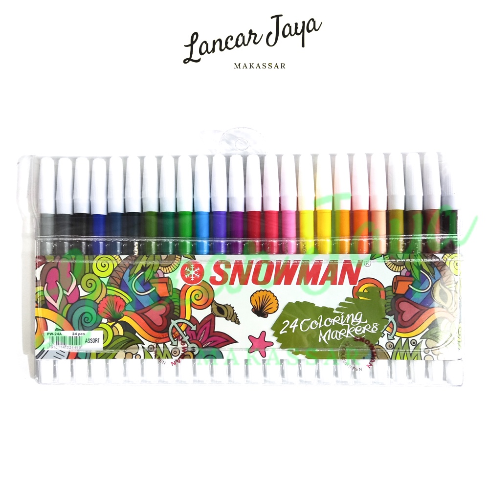 

Spidol Warna Color Marker Snowman 24 Warna PW-24A