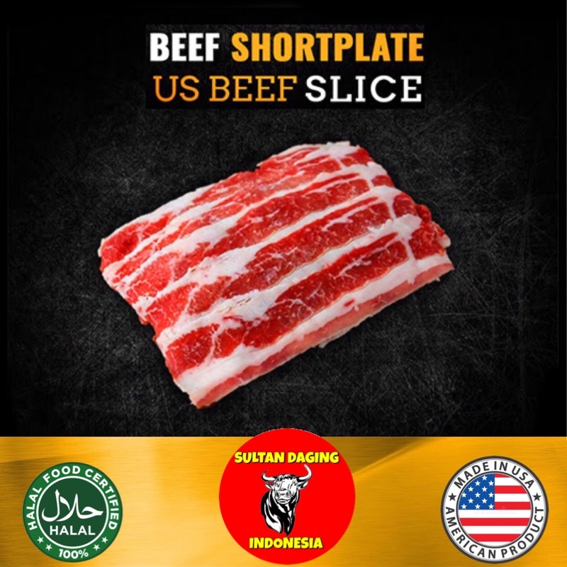 

US SHORTPLATE BEEF 1 KG PREMIUM /DAGING SLICE SHABU SHORTPLATE/ DAGING SLICE SHORTPLATE US TERMURAH/ SLICE BEEF US SHORTPLATE SUKIYAKI YAKINIKU SHABU