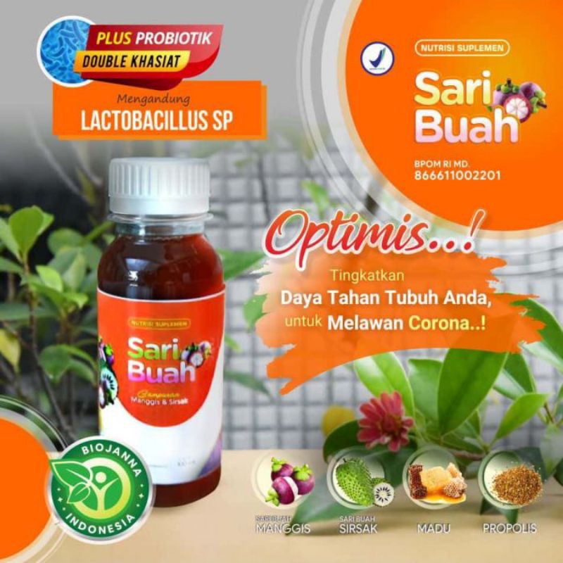 PROBIOTIK Sari Buah Manggis Sirsak Nutrisi Suplemen Propolis