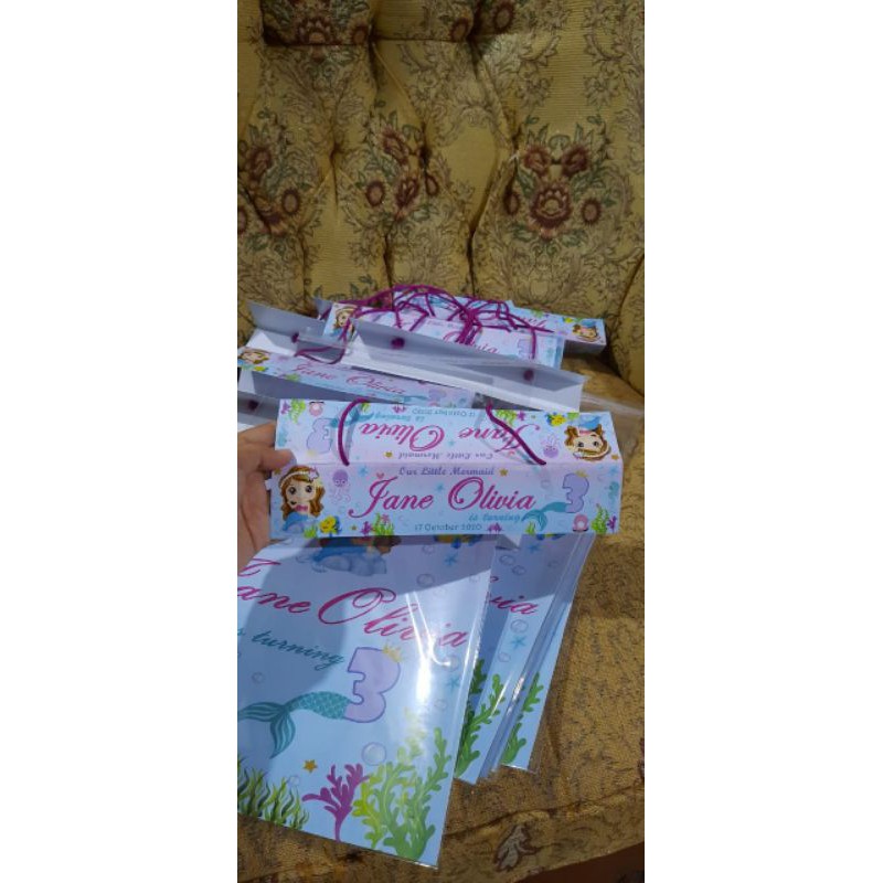 

Label Snack Plastik Parcel Poster Custom Ulang Tahun Anak Murah Jember