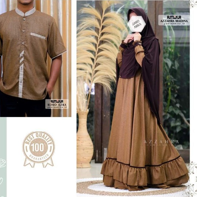 GAMIS AMIKA AZZAHRA + khimar latifa by amika